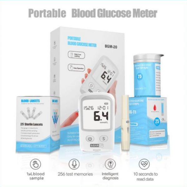 GearUP BGM-20 Diabetes Measuring Machine/ Blood Glucose Meter With 25 Test Strips