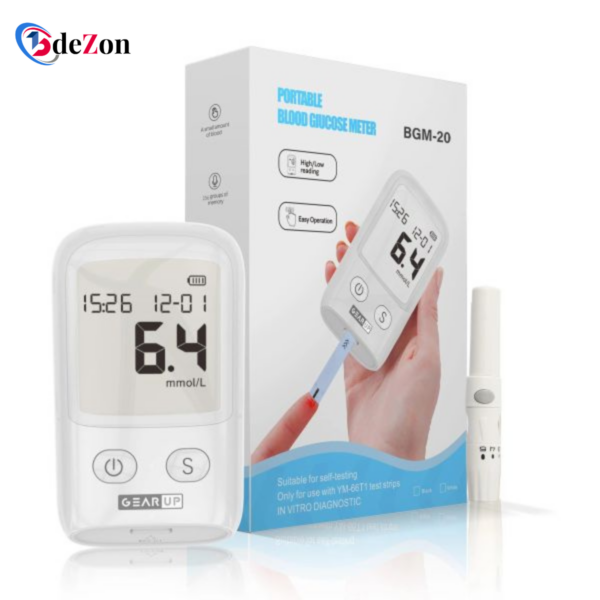 GearUP BGM-20 Diabetes Measuring Machine/ Blood Glucose Meter With 25 Test Strips - Image 2