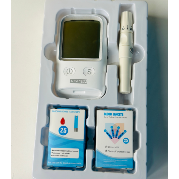 GearUP BGM-20 Diabetes Measuring Machine/ Blood Glucose Meter With 25 Test Strips - Image 4