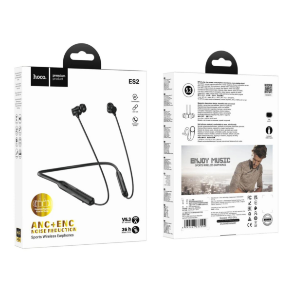 Hoco ES2 Fly ANC+ENC Noise Reduction Sports Bluetooth Earphones - Image 5