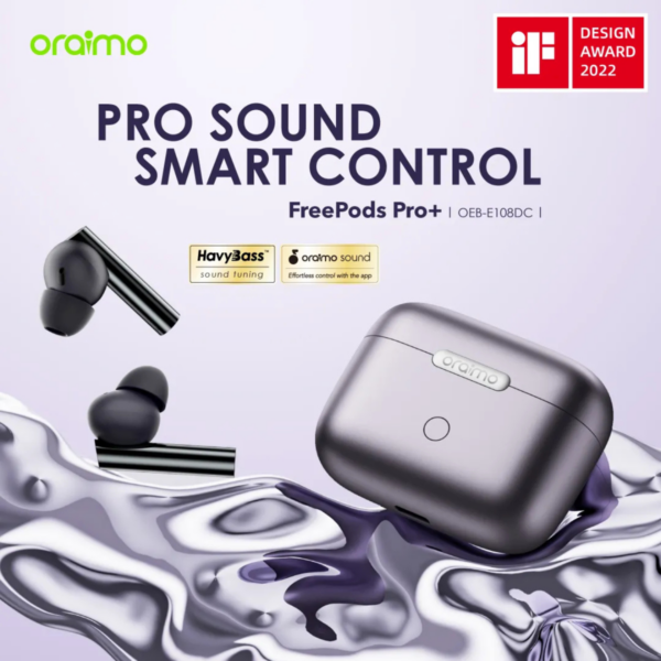 Oraimo FreePods Pro plus (OEB-E108DC) TWS Earbuds in Bangladesh - Image 2